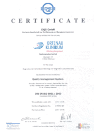 Abbildung: Zertifikat Qualitäts-Management